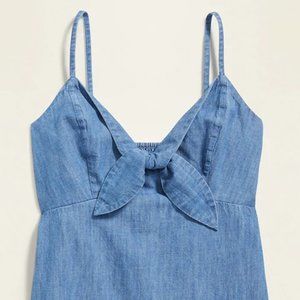 Chambray Tie-Front Cami for Women - NEVER WORN